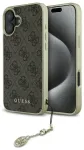 Guess GUHCP16MGF4GBR iPhone 16 Plus 6.7"  brązowy|brown hardcase 4G Charms Collection