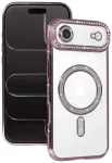 Bling telefoni &uuml;mbris MagSafe toega iPhone 17 Air roosa