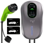Qoltec EV laadimisjaam 2-in-1 Type2 | 22kW | LCD | 2 EV kaarti | 3 faasiline | Wallbox | 5m