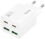 HOCO N56 reisilaadija | 30W | PD, QC, PPS | USB-C, USB-A | valge
