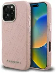 Karl Lagerfeld FW Stamped Karl telefoni &uuml;mbris MagSafe toega iPhone 16 Pro roosa