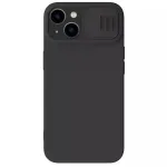 Nillkin CamShield Silky Silicone telefoni &uuml;mbris iPhone 14 Plus must (kaamera kaitsega)