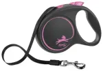 Automaatne rihm koertele &ndash; Trixie Flexi BLACK DESIGN, tape leash, L: 5 m, pink