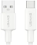 USAMS U90 andmeedastus- ja laadimiskaabel | USB-A kuni USB-C | 15W | valge