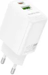 Borofone BN27 Fuente reisilaadija | 20W | PD, QC, PPS | USB-C, USB-A | valge