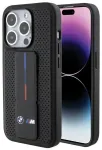 BMW BMHCP15LGSPPRK iPhone 15 Pro 6.1" czarny|black hardcase Grip Stand Smooth & Perforated