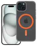 Drop Glue Colorful Ring telefoni &uuml;mbris alusega ja MagSafe toega iPhone 15 oranž