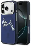 Karl Lagerfeld IML Choupettes Karl Script Logo telefoni &uuml;mbris MagSafe toega iPhone 17 Pro sinine