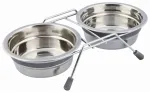 Kausside komplekt alusega - Trixie Eat on Feet Bowl Set, 2*0.45l/13cm