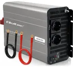 Qoltec MS Wave pingemuundur | 12V kuni 230V | 3000/6000W | USB | &Uuml;hildub LiFePO4, GEL ja AGM akudega