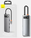 Baseus CAHUB-CV0G 8-in-1 USB-jaotur | USB-C kuni 3x USB 3.0, HDMI, USB-C, RJ45, microSD, SD | 100W