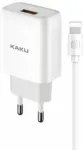 iKaku KSC-396 Nutikas USB Pesa 2.4A Seinalaadija + USB-Lightning 1m Kaabel