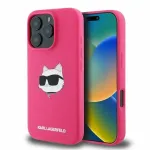 Karl Lagerfeld KLHMP16XSCHPPLF Silicone Choupette Head telefoni &uuml;mbris iPhone 16 Pro Max roosa (kass)