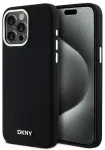 DKNY DKHMP15XSMCHLK Liquid Silicone Small Metal Logo telefoni &uuml;mbris MagSafe toega iPhone 15 Pro Max must