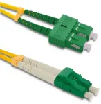 Qoltec Kiudoptiline patchcord SC/APC - LC/APC | &Uuml;herealine | 9/125 | G652D | Duplex | 3m