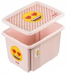 Karp kaanega 30L Karolina &ldquo;Emoji Hearts&rdquo; 45x35x27cm roosa