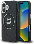 Karl Lagerfeld IML Choupette Head Logo telefoni &uuml;mbris MagSafe toega iPhone 16 must (kass)