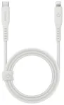 ENERGEA Flow andmeedastus- ja laadimiskaabel | MFI | USB-C kuni Lightning | 60W | 1.5m | valge