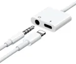 Joyroom Lightning - Lightning | 3,5 mm mini jack k&otilde;rvaklappide adapter audio ja laadimise jaoks valge (S-Y104)