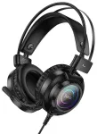 Juhtmega k&otilde;rvaklapid USB A + Jack 3,5 mm Hoco gaming 2 m W110 mustad