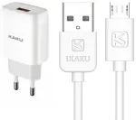 iKaku KSC-396 Nutikas USB-pistikuga 2.4A v&otilde;rgulaadija + USB-MicroUSB 1m kaabel