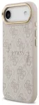 Guess PU Leather 4G Gold Frame MagSafe &uuml;mbris iPhone Air Roosa