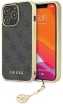 Guess GUHCP14LGF4GGR iPhone 14 Pro 6,1" szary|grey hardcase 4G Charms Collection