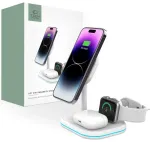 Tech-Protect QI15W-A27 3-in-1 juhtmevaba laadija | Qi | &Uuml;hildub MagSafe'iga | 15W | valge