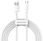 Baseus Simple Wisdom andmeedastus- ja laadimiskaabel | USB-A kuni Micro USB | 10W | 1.5m | valge | 2 tk komplekt
