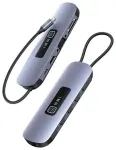 USAMS SJ644 10-in-1 jaotur USB-C kuni 3x USB 3.0 | microSD | SD | USB-C | HDMI | RJ45 | VGA | 100W | hall