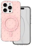 Bubble Dots Mag telefoni &uuml;mbris MagSafe toega iPhone 15 Pro roosa