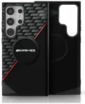 Etui AMG Double Layer Rhombs MagSafe do  Samsung Galaxy S25 Ultra czarno-czerwony