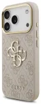 Guess PU Leather 4G Metal Logo &uuml;mbris telefonile iPhone 17 Pro roosa
