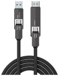 Kaabel 4smarts ComboCord USB4 HDMI 240W 1.5m must