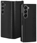 Dux Ducis Brill nahast kate klapi ja kaarditaskuga Samsung Galaxy Z Fold 6 jaoks - must