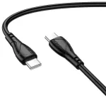 Borofone BX121 andmeedastus- ja laadimiskaabel | USB-C kuni USB-C | PD | 60W | 1m | must