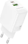 Borofone BN29 Fuente reisilaadija | 30W | PD, QC, PPS | USB-C, USB-A | valge