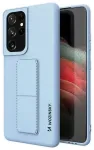 Wozinsky Kickstand Case Silicone Case with Stand for Samsung Galaxy S21 Ultra 5G Light Blue