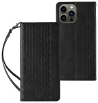 Magnet Strap raamatut&uuml;&uuml;pi telefoni &uuml;mbris alusega iPhone 14 Pro Max must