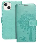 MEZZO tree raamatut&uuml;&uuml;pi telefoni &uuml;mbris iPhone 13 roheline