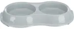 Loomakauss, plastikust - Trixie Double bowl, light-weight version, 2 &times; 0.2 l/&oslash; 11 cm/26 &times; 4 &times; 14 cm
