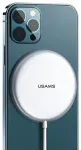 USAMS CD160 W2 wireless charger | Qi | MagSafe compatible | 15W | silver