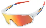 Rockbros SP383 Shining Warrior rattaprillid - matt valge raam, polariseeritud punased l&auml;&auml;tsed