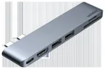 Ugreen CM380 6-in-1 jaotur USB-C kuni HDMI | USB-C | 2x USB 3.0 | SD | microSD | hall