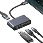 USAMS SJ627HUB01 4-in-1 USB-jaotur | USB-A kuni USB 2.0, USB 3.0, USB-C | hall