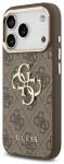 Guess 4G Metal Logo &uuml;mbris telefonile iPhone 17 Pro pruun