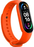 Toptel nutikella rihm Xiaomi Mi Band 5/6/7 jaoks | silikoonist | oranž