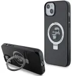 Karl Lagerfeld KLHMP15SHMRSKCK iPhone 15 | 14 | 13 6.1" czarny|black hardcase Ring Stand Karl&Choupettte MagSafe