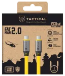 Tactical Fat Man 2.0 andmeedastus- ja laadimiskaabel | USB-C kuni USB-C | 60W | 1m | kollane