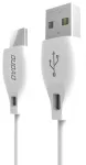 Dudao L4T andmeedastus- ja laadimiskaabel | USB-A kuni USB-C | 10.5W | 1m | valge